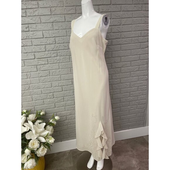 R&M Richards Women's Formal Cream Sequin Dress with Jacket Mother of the Bride 2 - Picture 7 of 13